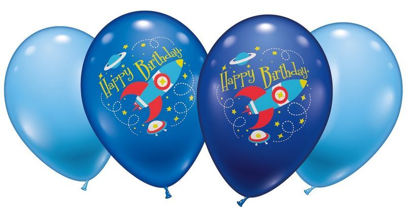 Astronaut Kindergeburtstag Dekoration – 25-teiliges Weltraum Ballon-Set Mit Rakete, Raumschiff & Happy Birthday Girlande (für 5 Jahre)