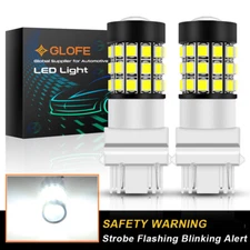 3157 3156 Strobe Flashing LED Backup Tail Reverse Light Bulbs 6000K For F-150