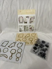 ANNA GRIFFIN TREILLAGE STAMPS AND DIES AG-864H New