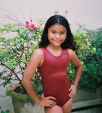 AMS Gymnastics Tank Basic Leotard Child X-Large CXL Dance Ballet Lycra Burgundy