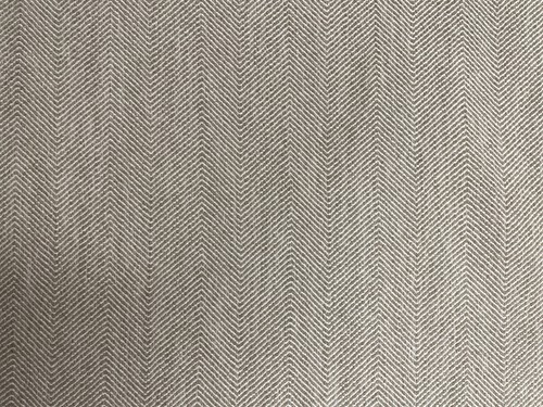 Oxford Herringbone Stripe Linen Fabric Natural 280cm Wide Curtain Blind - Picture 4 of 6