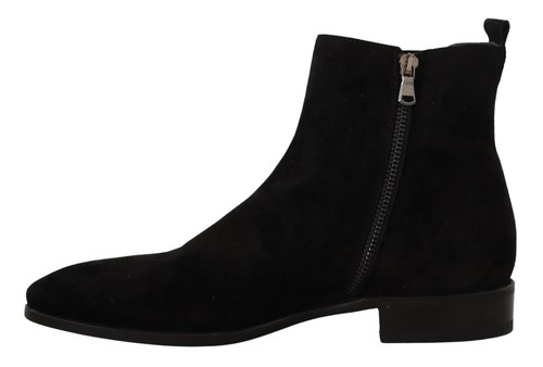 DOLCE & GABBANA Shoes Boots Black Suede Leather Chelsea Mens EU41/ US8 $1400 - Picture 5 of 11