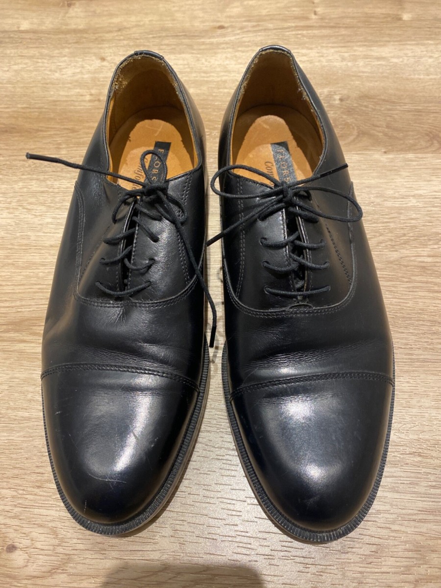 FLORSHEIM Comfortech mens BLACK LEATHER Oxford toe cap 