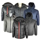 Mens Jackets Zip Up Quilted Lined Bubble Coat Padded Puffer Winter Warm