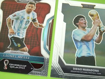 Panini Prizm 2022 Lionel Messi Diego Maradona Fansmall Argentina lot 2 no Topps - Bild 1 von 4