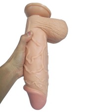 Thick Girth Dildo Huge Cock Realistic 3 inch wide Suction Cup Balls Giant Anal