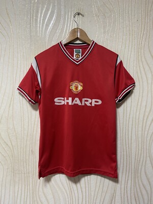 MANCHESTER UNITED 1984 198 HOME FOOTBALL SHIRT SOCCER JERSEY SCORE