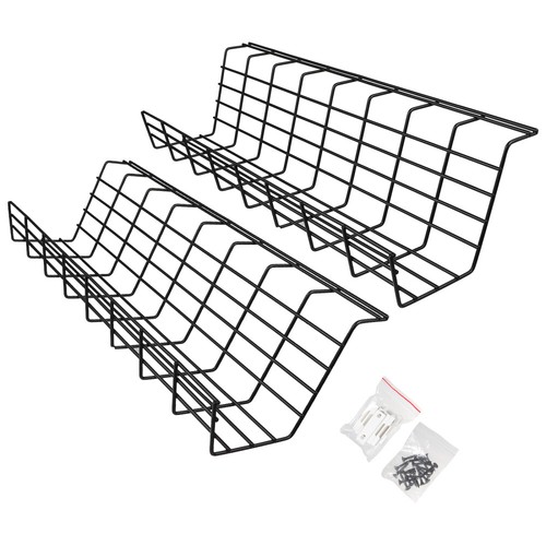 2 Pcs under Table Cable Management Rack Office Desk Wire Organizer - Afbeelding 8 van 12