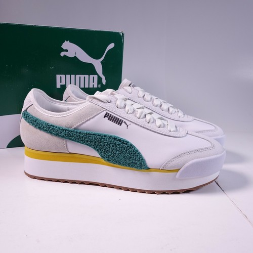 Tamaño 8.5 Para Mujer Puma Roma Amor Heritage Zapatillas 370947-04  Blanco/Verde Teal | eBay