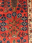 Antique Hand-woven Coral Red wool rug Cedar Floral & Trees  Oriental wool carpet — photo 6