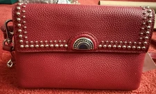 NEW BRIGHTON Leather Lipstick Red Pretty Tough Joy Mini Bag/Crossbody-NIB