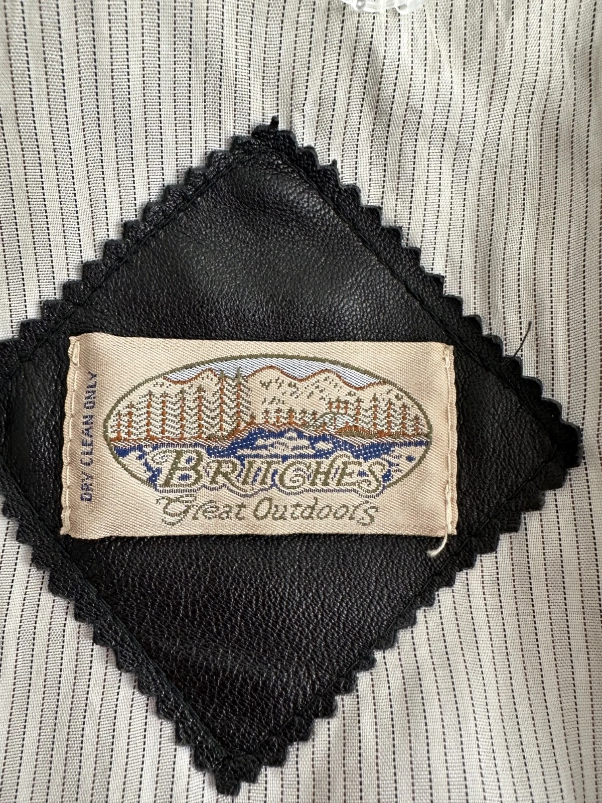 Vintage 90s Britches Great Outdoors Smooth Black Leather Harrington Jacket - Lg - product detail image 8