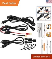 Snowmobile Helmet Heated Shield Cord, RCA Plug Heated Cord for Heated Most Elect