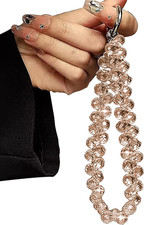 Beaded Phone Wrist Strap, Cellphone Lanyard Chain, Sparkling Wristlet Bracelet f