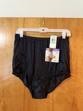 Vanity Fair Nylon Panties 15712 Black Panty Vintage Perfectly Yours Granny NWT 8