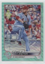 2022 Topps Chrome Aqua Wave Refractor 13/199 Jon Lester #187 3m0