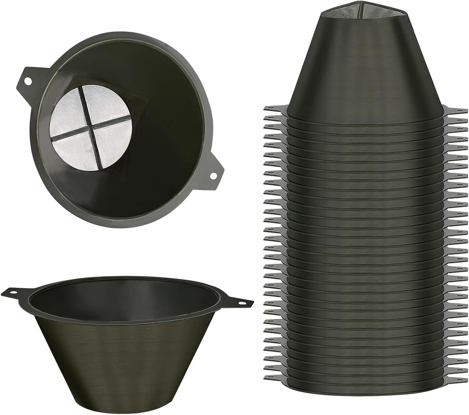 30-Pack 100mm Plastic Paint Filters with Fine Nylon Mesh Strainers