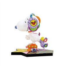 Peanuts Britto Snoopy Roller Skate With Colorful Headphones Figurine 6019026