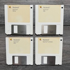 Lot of 4 Apple Macintosh HyperCard 3.5-inch Floppy Disks Startup Untested