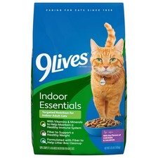 9Lives Indoor Essentials Dry Cat Food for Adult Cats 3.15 Pound Pack of 4