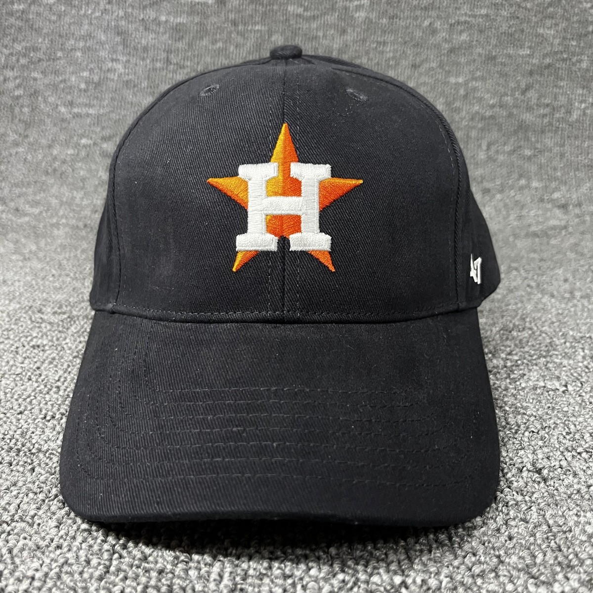 New '47 Brand Houston Astros Black Adjustable Baseball Cap Hat H-Star Logo