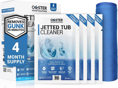 Bio Ouster Jetted Tub Cleaner Kit - Jet and Jacuzzi Tub Cleaner for Jets, Tubes,