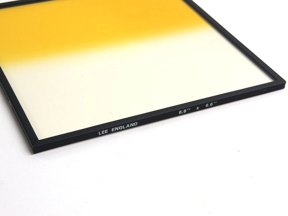 Lee England 6.6x6.6" yellow graduated hard edge HE grad resin lens filter - Image 2 of 3