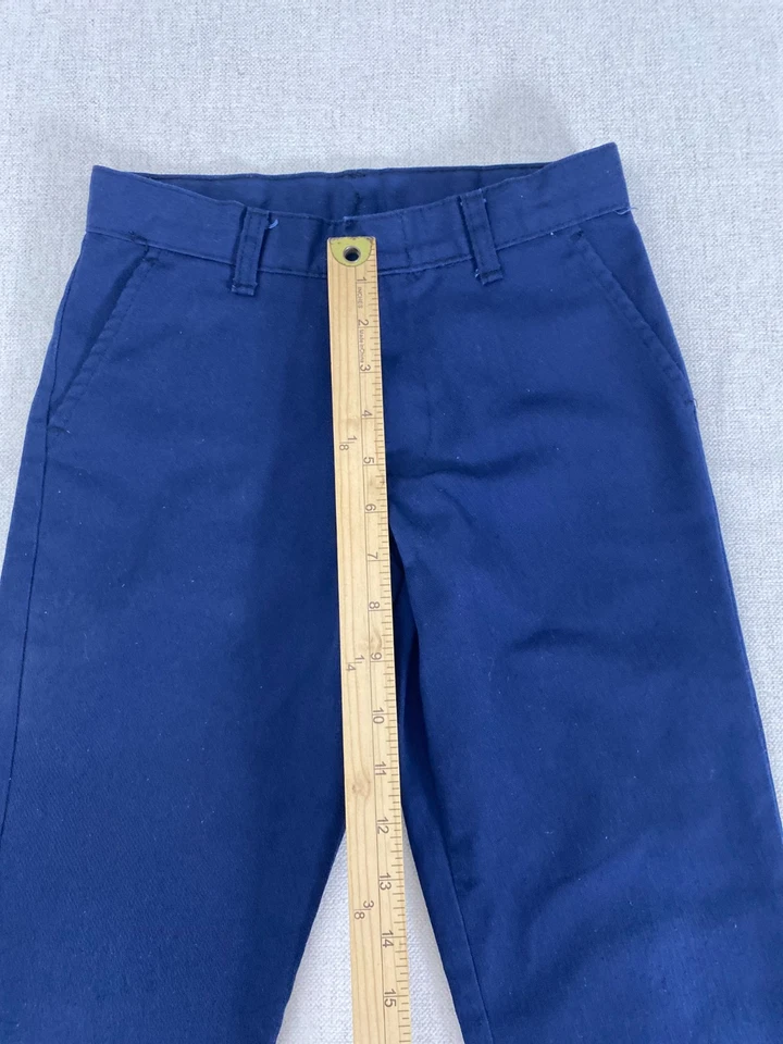 Pantalones K12 Gear Niñas Talla 7 Azul Marino Pierna Recta Bolsillos Ropa Escolar Uniforme Foto 3 de 4