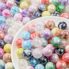 16Mm Acrylic Beads 100Pcs Ab Color Cloud Bead Pen Bubblegum Beads DIY Beading Ha