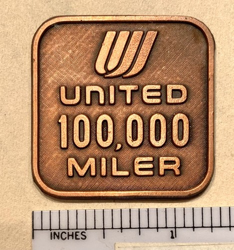 United Airlines 100,000 Miler Medal