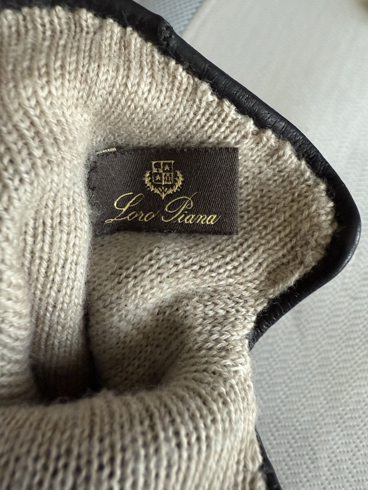 Loro Piana Gloves Men’s Genuine Leather Black