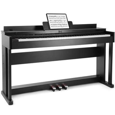 88 Tasten mit Hammermechanik Digital Piano E Piano E-Klavier 3- Pedale Schwarz