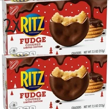 2x Ritz Fudge Covered Crackers Nabisco 7.8 oz BB: 04/2025