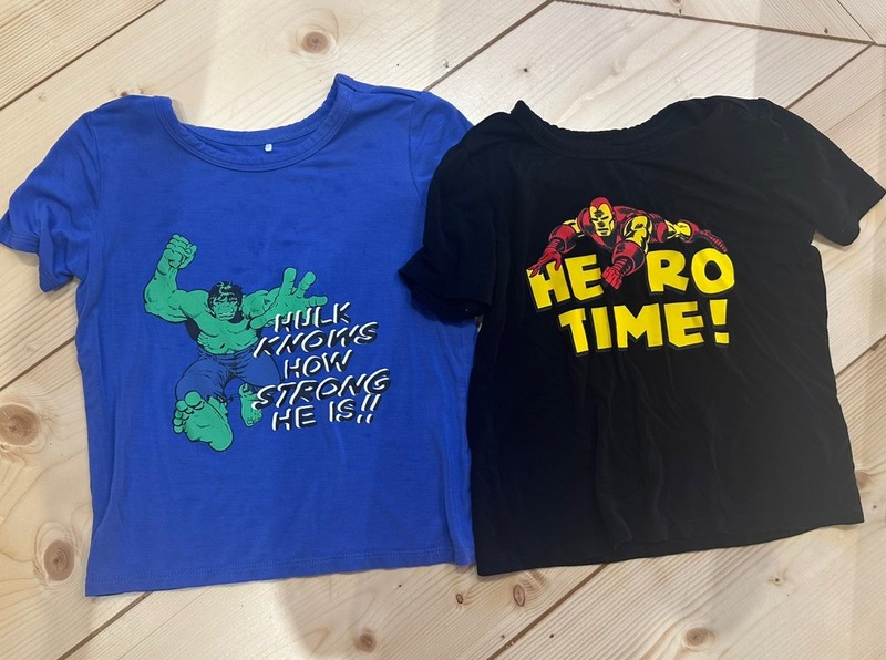 Used Posh Peanut lot of 2 marvel shirts 3T/4T bundle