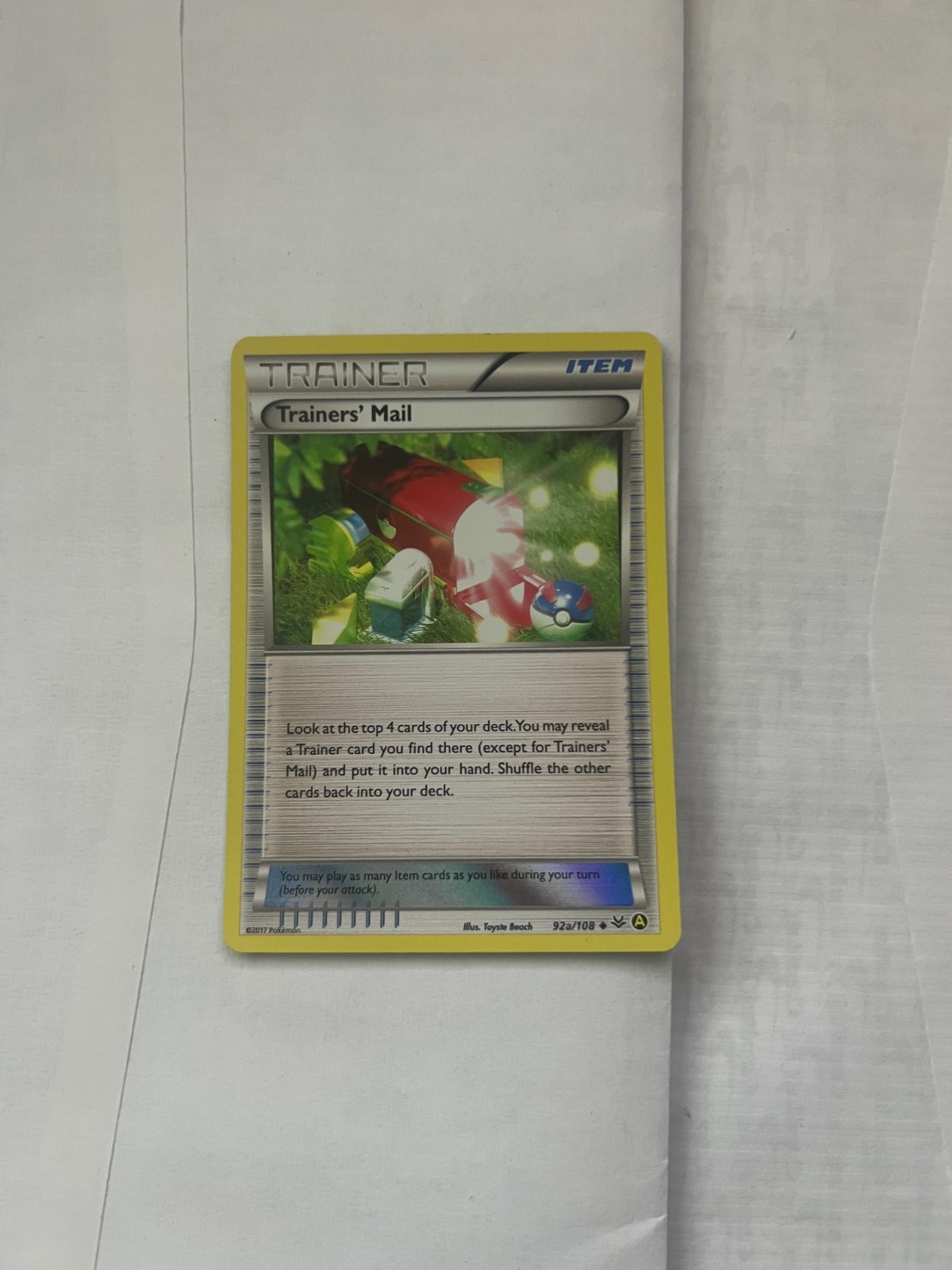 Pokemon TCG Trainers' Mail 92a/108 Alternate Art Holo Promo Roaring Skies NM