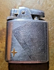 VETERAN OWNED Ronson Gold Star Veraflame Pocket Lighter Rare England UK Vintage