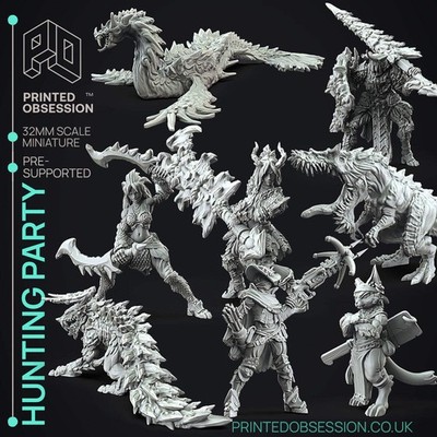 Jagdgesellschaft Miniaturen | Fantasy Miniatur | Printed Obsession