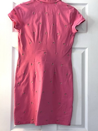 Womens Polo Dress Talbots Small Petite Collar Button Cap Sleeves Palms Hawaii - Picture 5 of 10