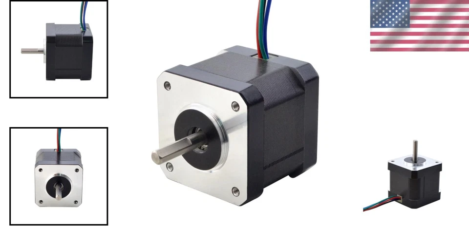 Stepper Motor Nema 17 0.9 Deg Bipolar 36Ncm 42x42x40mm 4-Wires DIY - Image 2 of 4