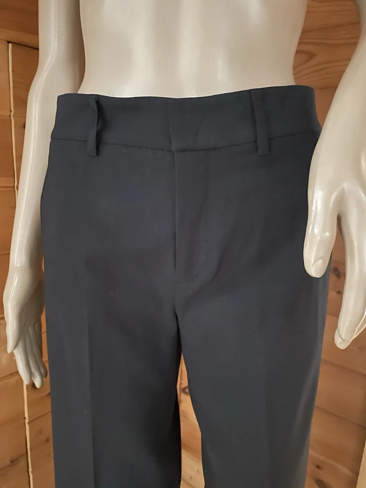 Pantalones de pierna ancha VINCE talla 2 negros mezcla de lana de longitud completa Foto 2 de 4