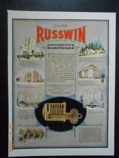 1926 Russwin & Erwin MFG CO New Britain CT AD Portland OR Hotel Manger LA CA
