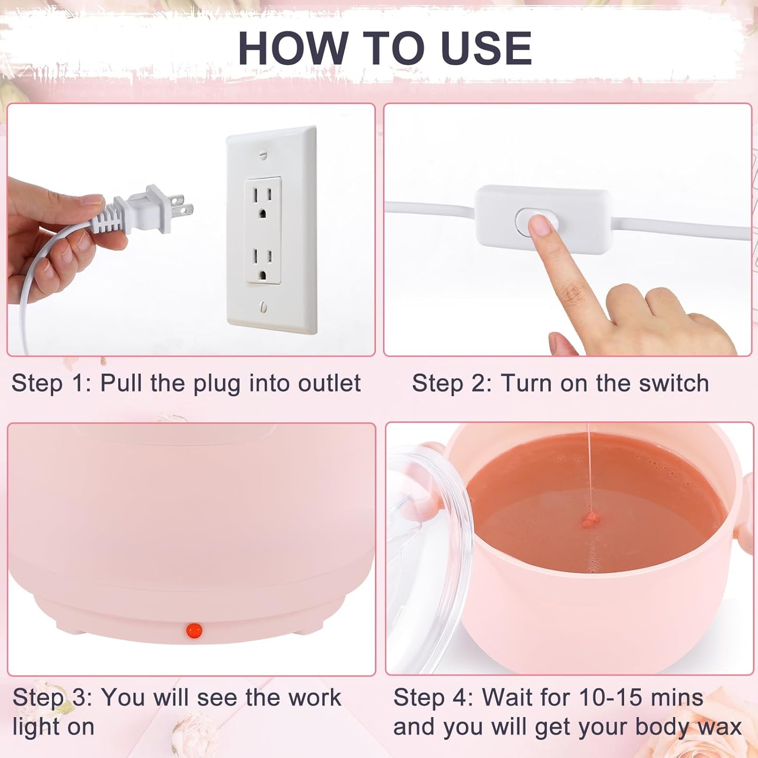 16.9oz Portable Electric Wax Warmer - Fast Heating Heater for Hard &... 