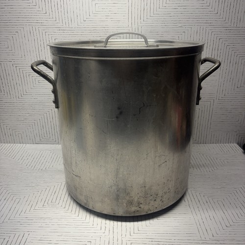 Vintage 40 Quart Leyse Suppentopf dick Hergestellt in den USA Aluminium Dampfkorb und Deckel 14"