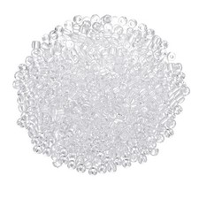 2000 Pezzi Perline di Semi di Vetro, 4mm Mini Vetro Distanziatore Semi Perline, Bianco Trasparente