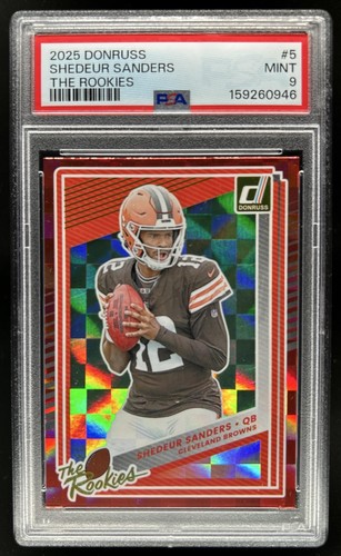 2025 Panini Donruss Shedeur Sanders The Rookies Rookie RC #5 Browns PSA 9