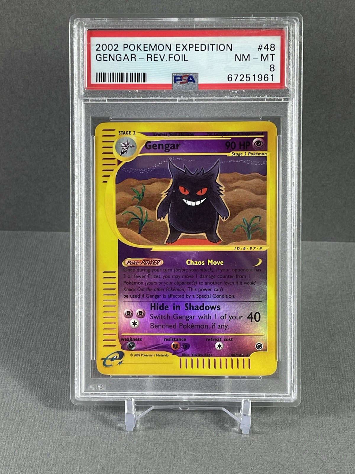 Gengar Expedition 48/165 - Reverse Holo - Pokemon TCG 2002 Low Pop - PSA 8