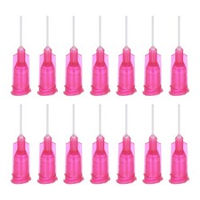 50pcs 25G Dispensing Needles 1/2" PP Needle Tips with Flexible Needle Red