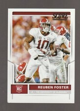 2017 Score #377 Reuben Foster rookie card, Alabama Crimson Tide All-American. rookie card picture