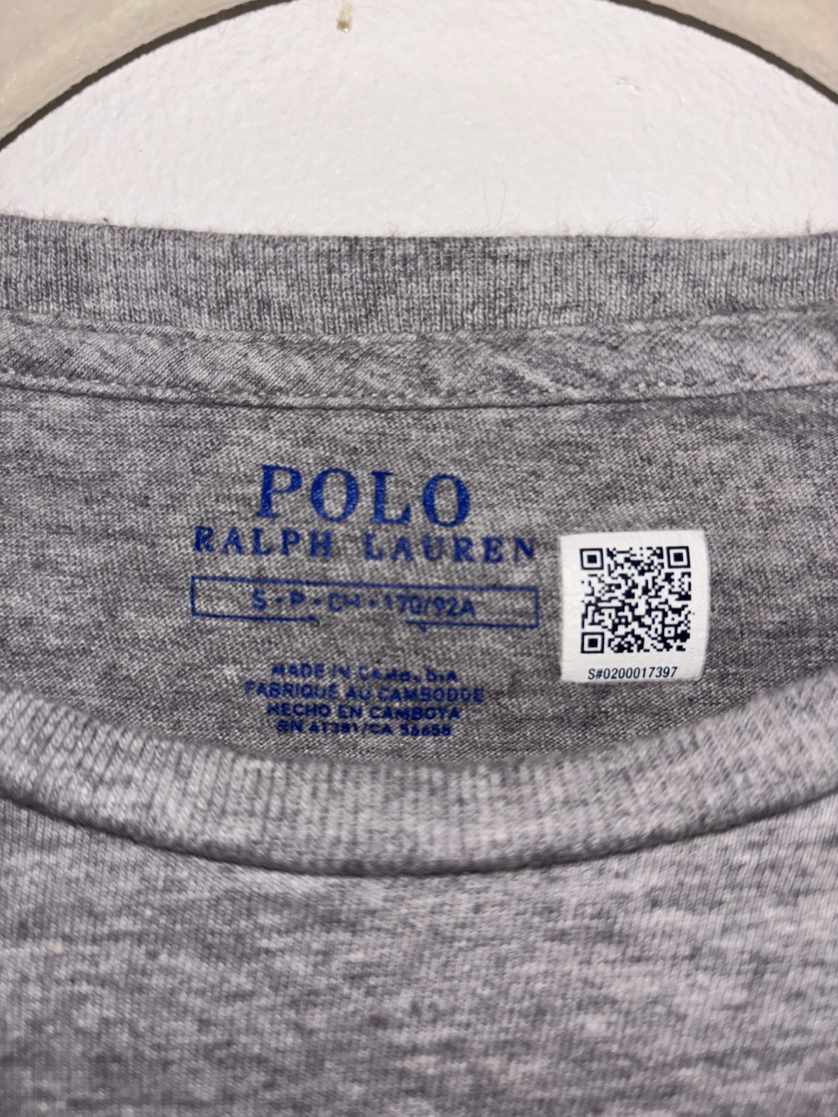 Polo Ralph Lauren maglietta manica corta uomo S grigia autentica maglietta blu navy logo pony