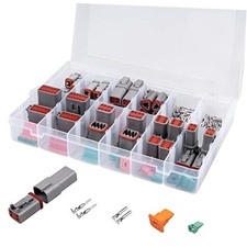 228 PCS Deutsch DT Connector Kit, 2, 3, 4, 6, 8, 12 Pin Gray Connector